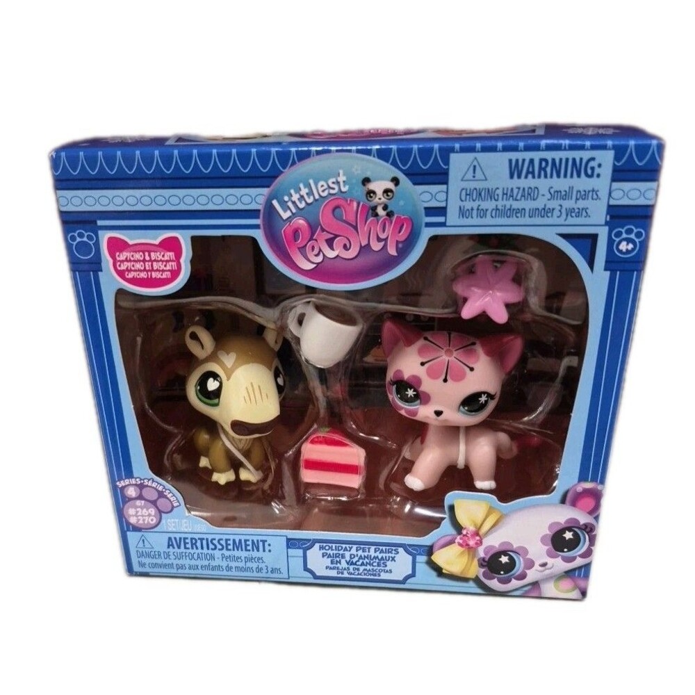 HOLIDAY PET PAIRS CAPYCINO BISCATTI #269 #270 Littlest Pet Shop Series 4 New
